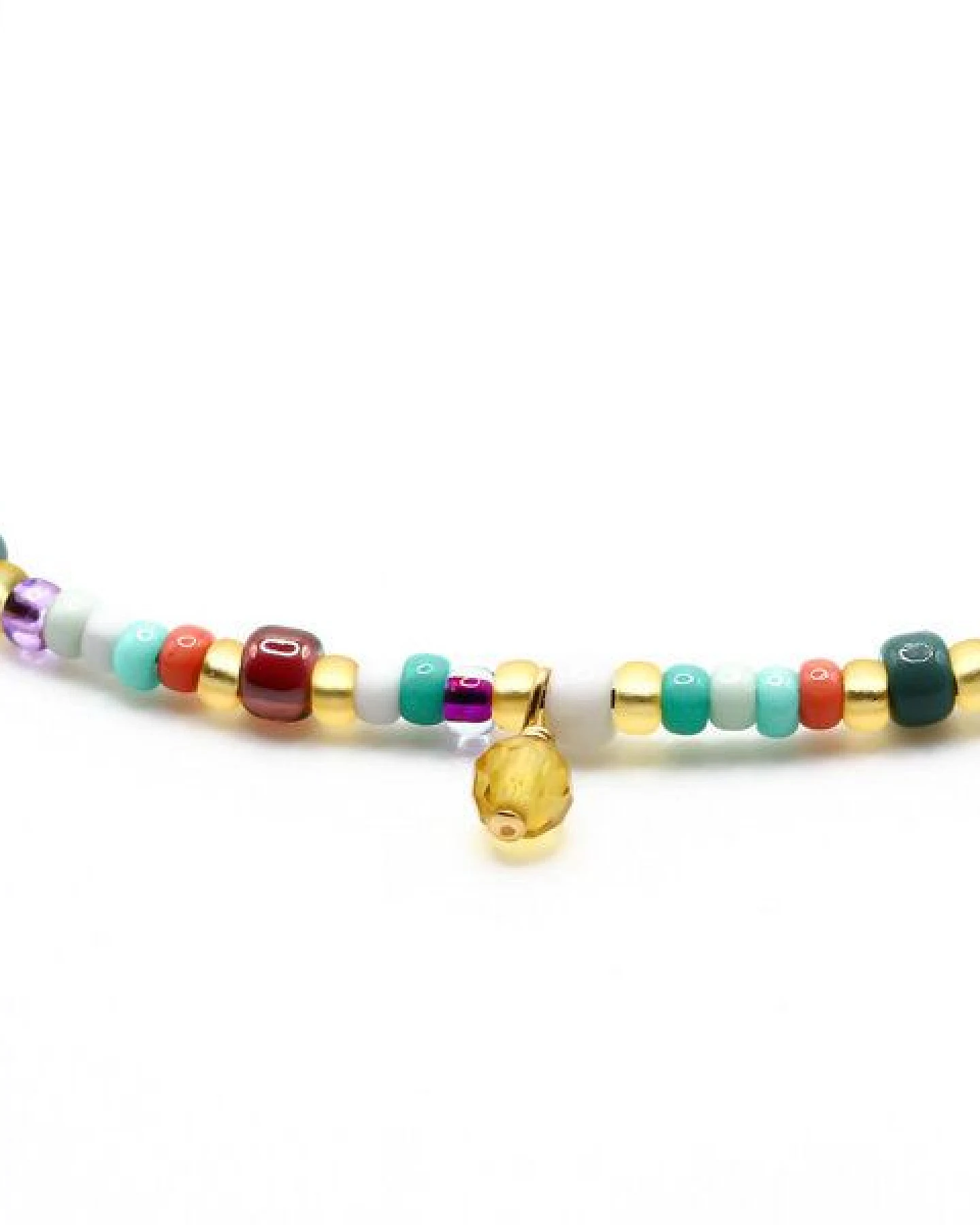 juni Zartes Boho Perlenarmband "Springtime Golden" – Ansicht 2