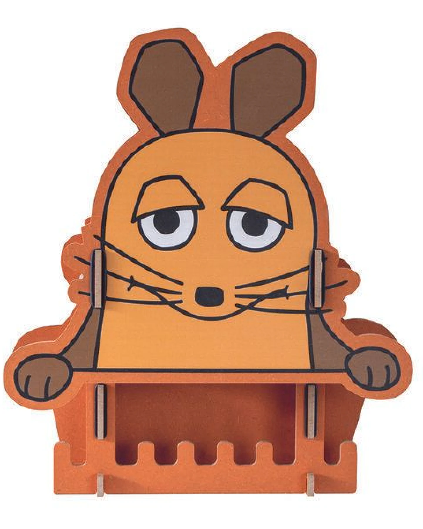 WERKHAUS Kindergarderobe Maus Orange aus Holz – Ansicht 2