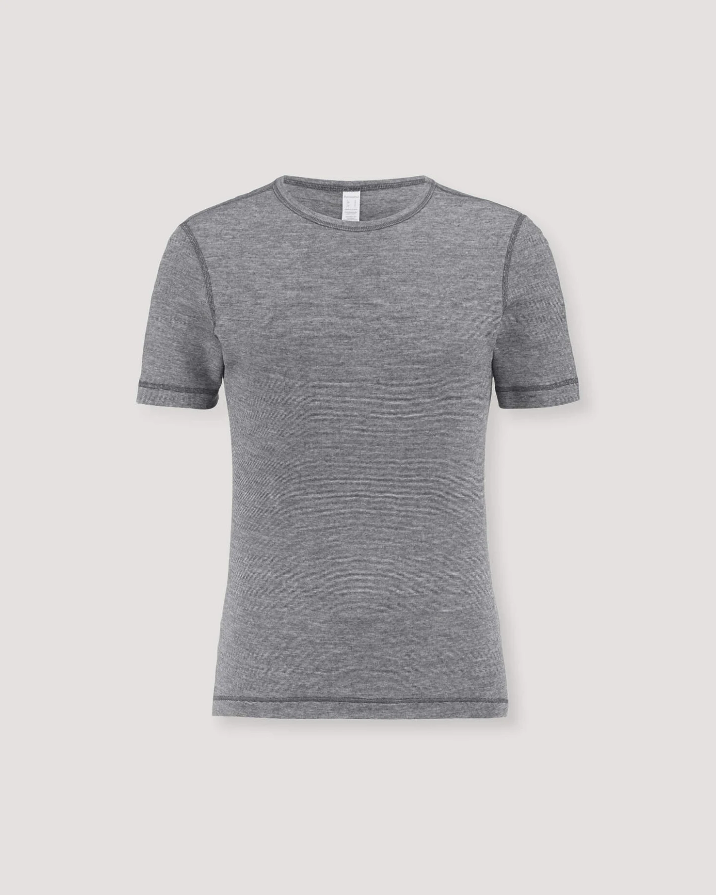 hessnatur Herren T-Shirt PURE FUNCTION mit Bio-Merinowolle und Seide - grau - Größe 6 = L – Ansicht 3