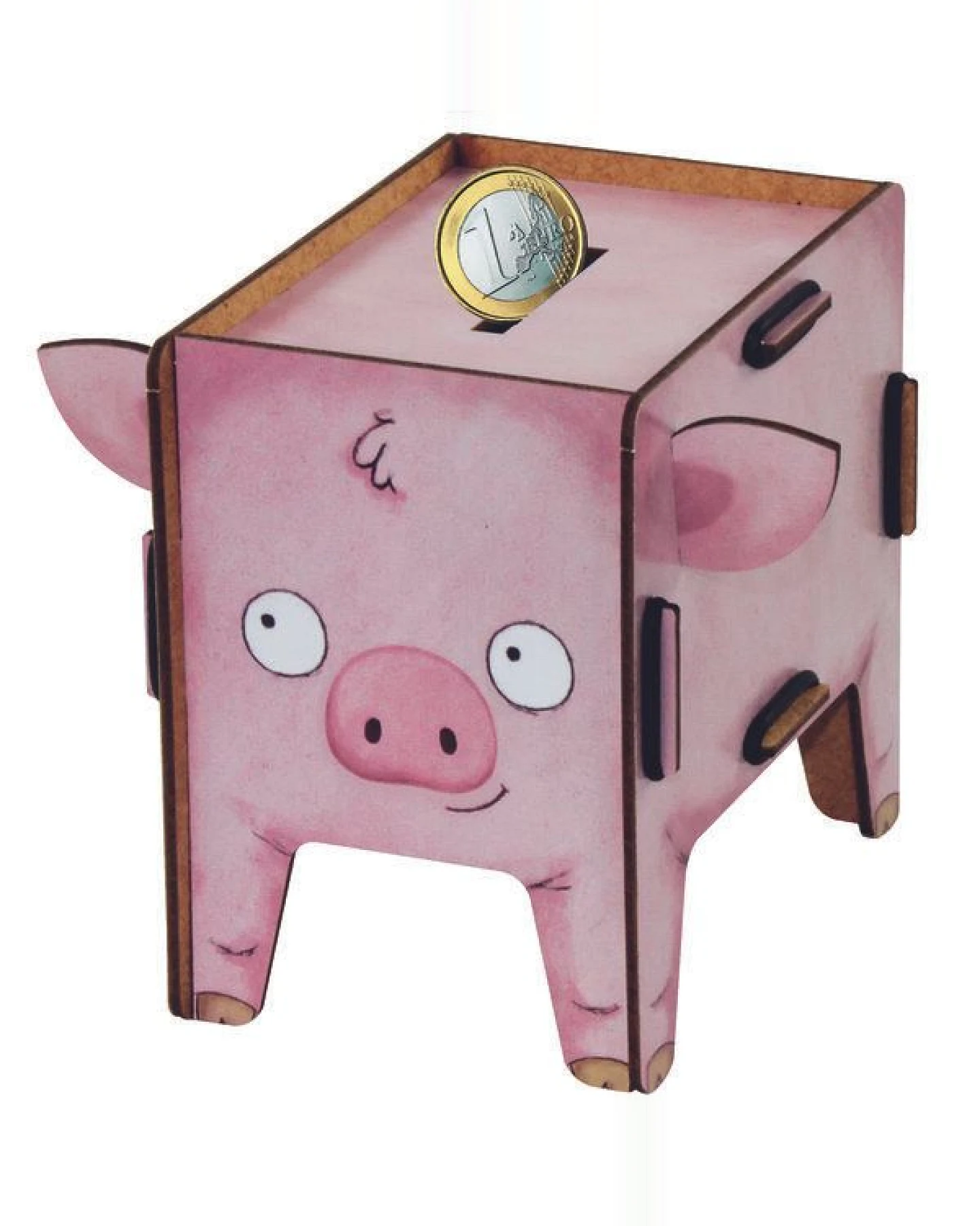 WERKHAUS Spardose Vierbeiner - Schwein aus Holz – Ansicht 2