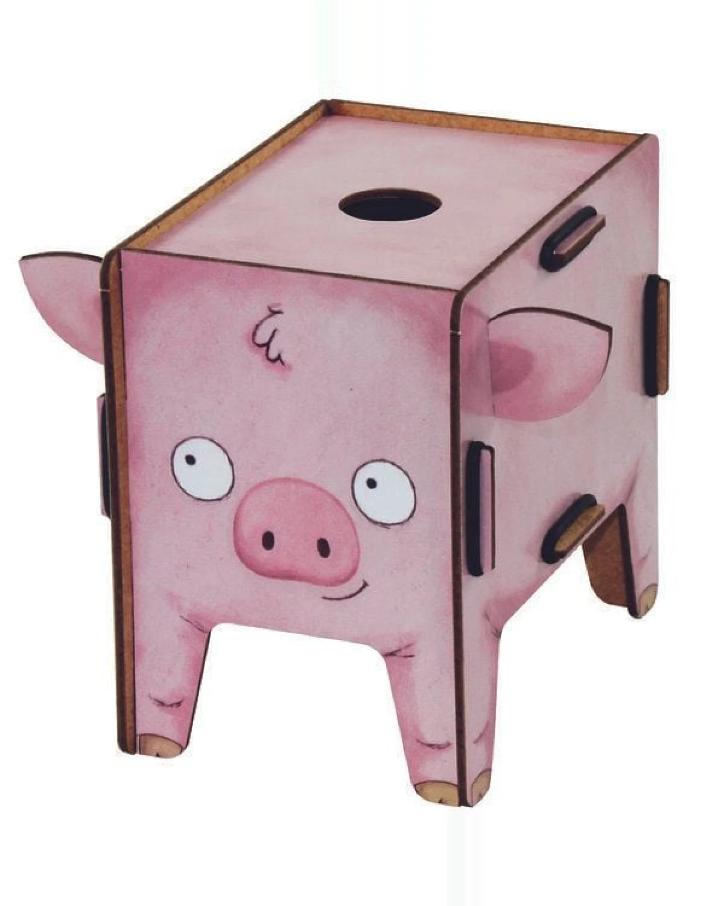 WERKHAUS Spardose Vierbeiner - Schwein aus Holz – Ansicht 4