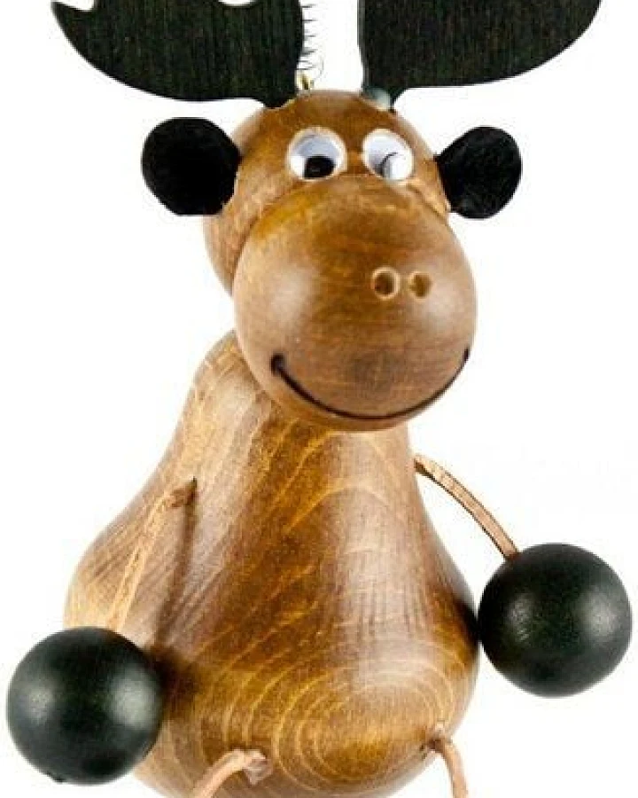 ReineNatur Elch - Hüpftier - Schwingfigur - Holz