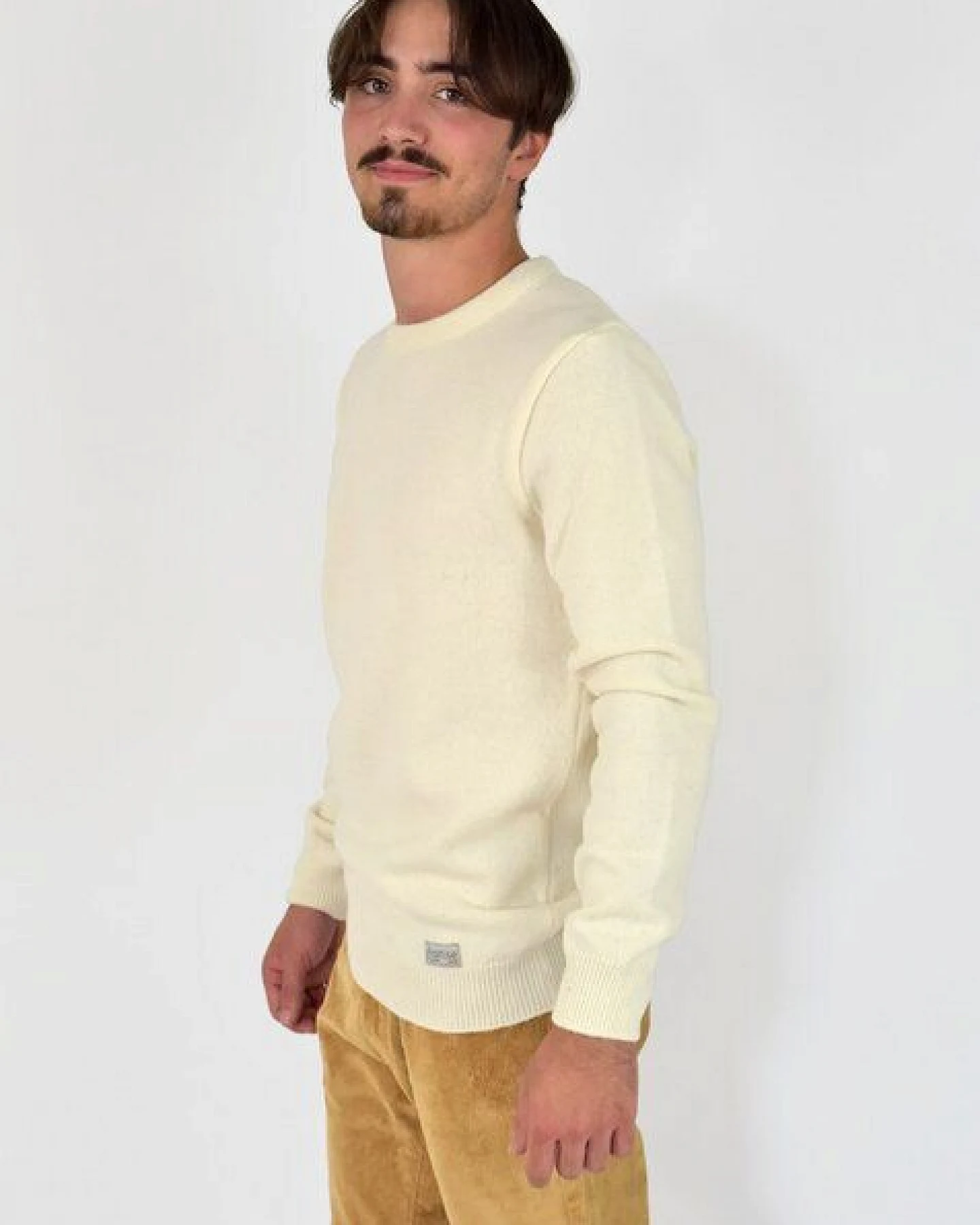 Aatise Rundhals Herrenpullover Zyclos aus recycelter Wolle – Ansicht 3