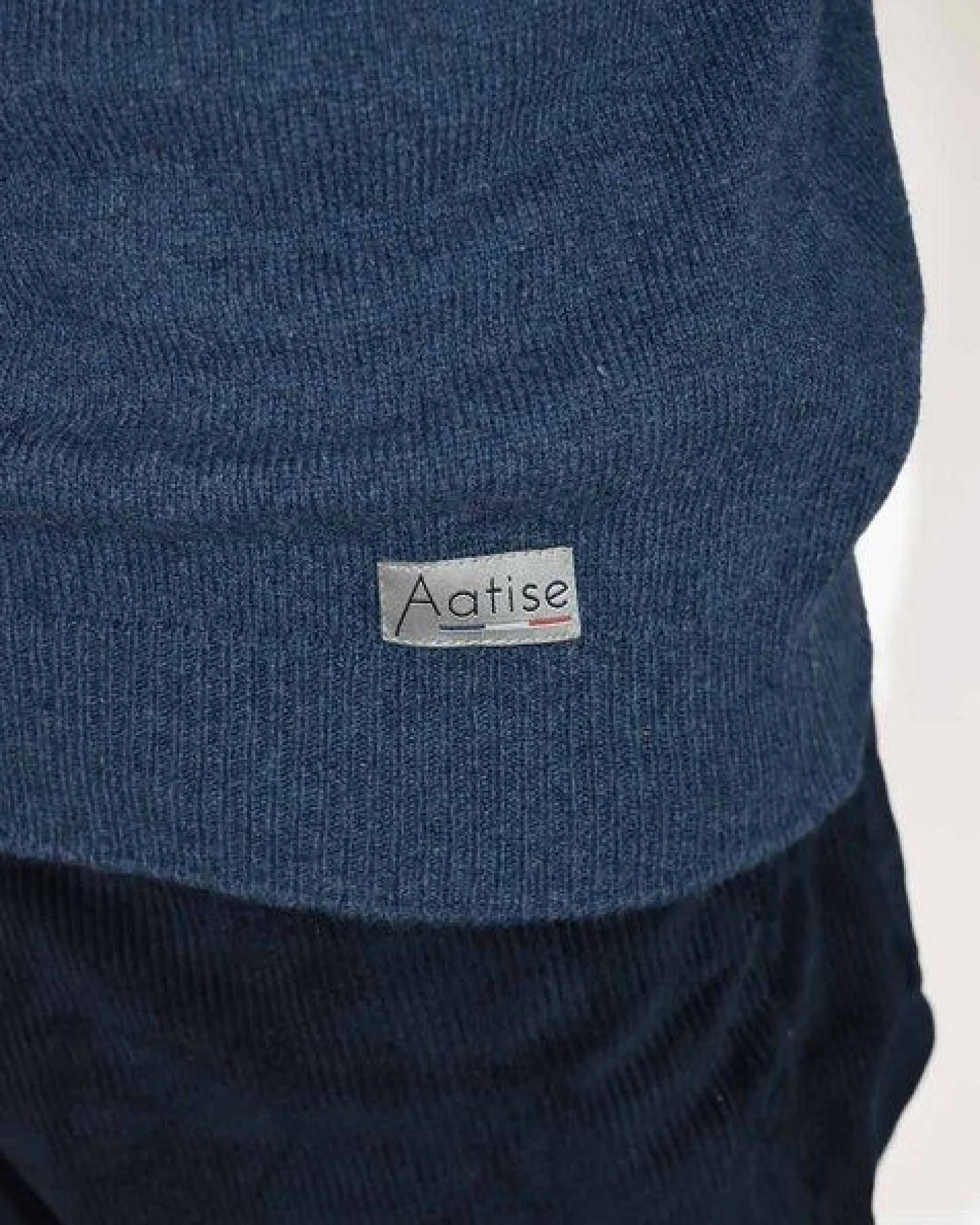 Aatise Rundhals Herrenpullover Zyclos aus recycelter Wolle – Ansicht 2