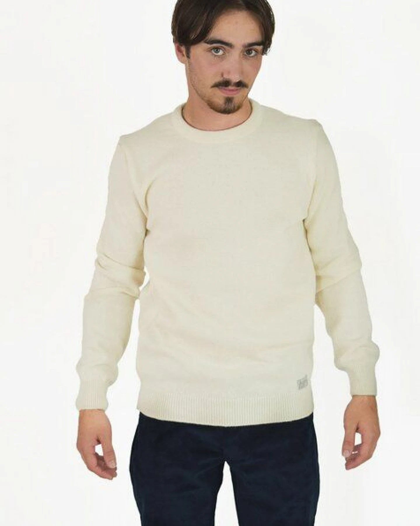 Aatise Rundhals Herrenpullover Zyclos aus recycelter Wolle – Ansicht 2