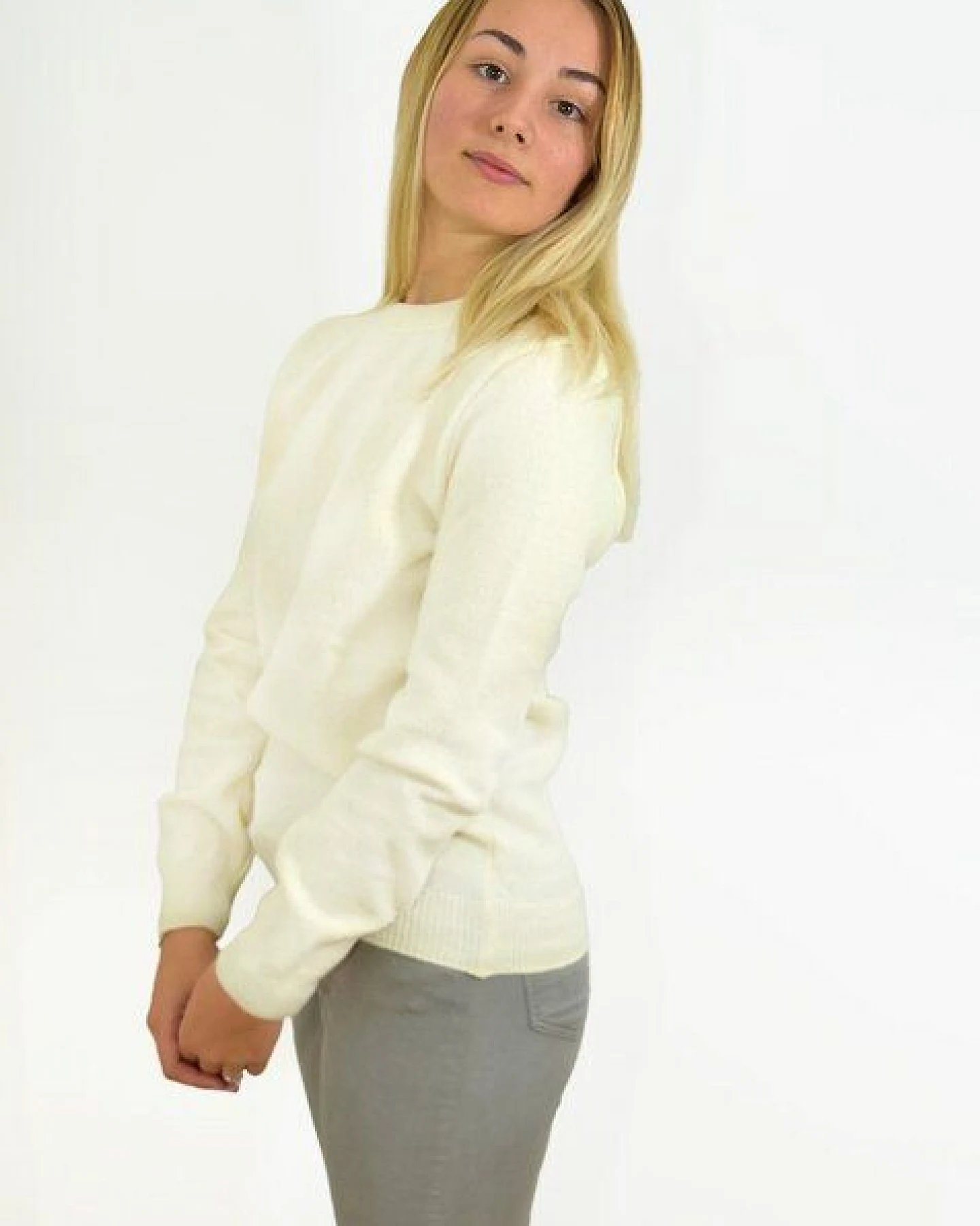 Aatise Zyclos Pullover, Rundhalsausschnitt, recycelter Wolle – Ansicht 2