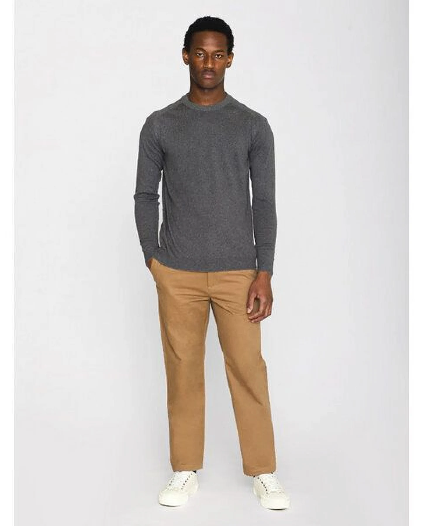 KnowledgeCotton Apparel Regular merino knit crew neck - aus Merino-Wolle – Ansicht 3