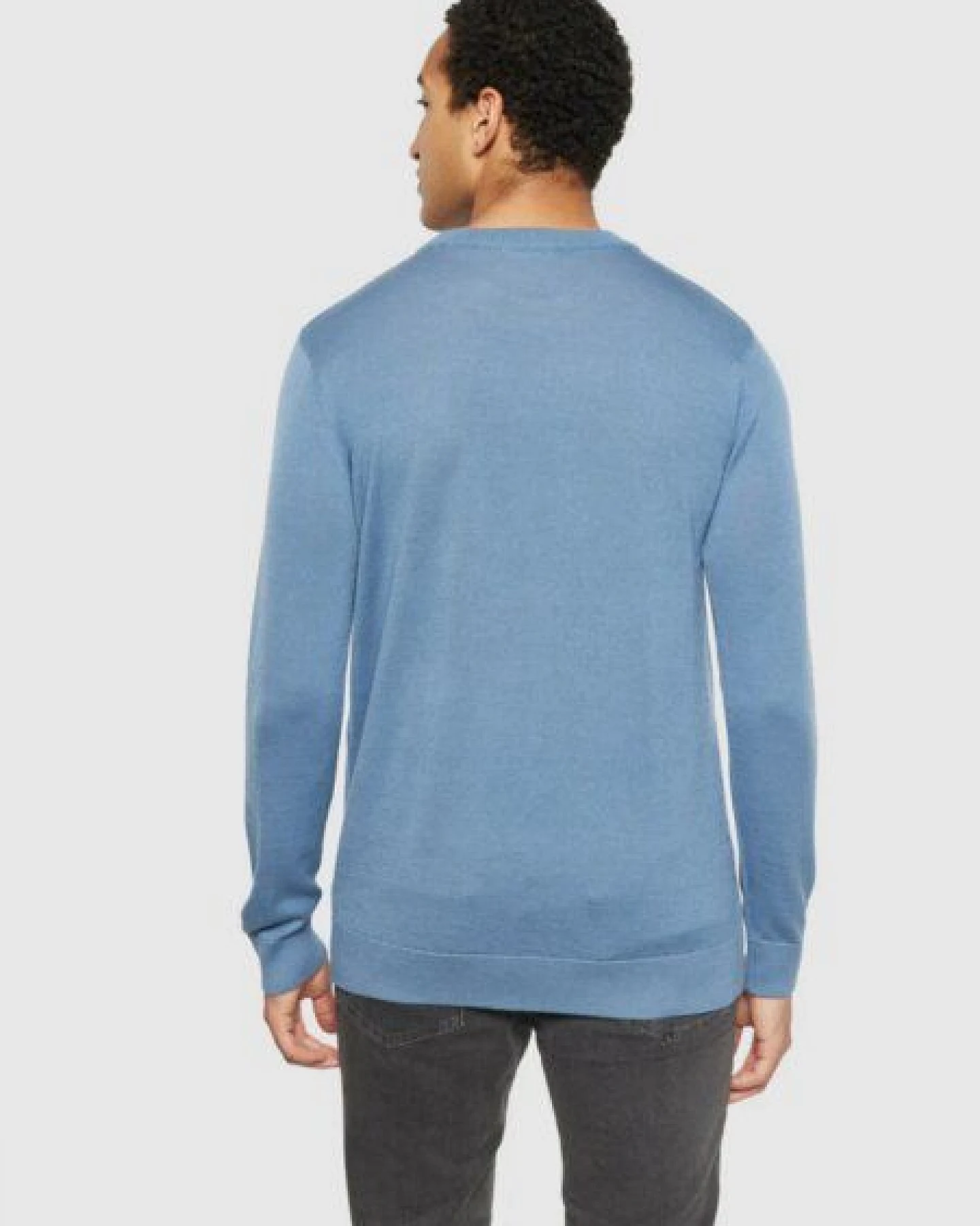 KnowledgeCotton Apparel Regular merino knit crew neck - aus Merino-Wolle – Ansicht 3