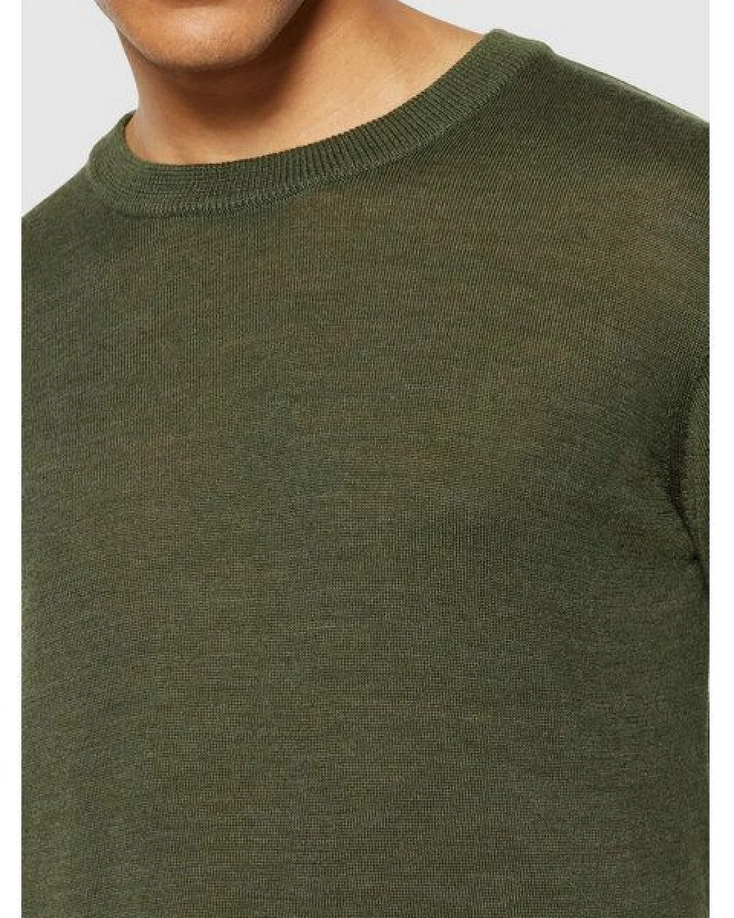 KnowledgeCotton Apparel Regular merino knit crew neck - aus Merino-Wolle – Ansicht 4