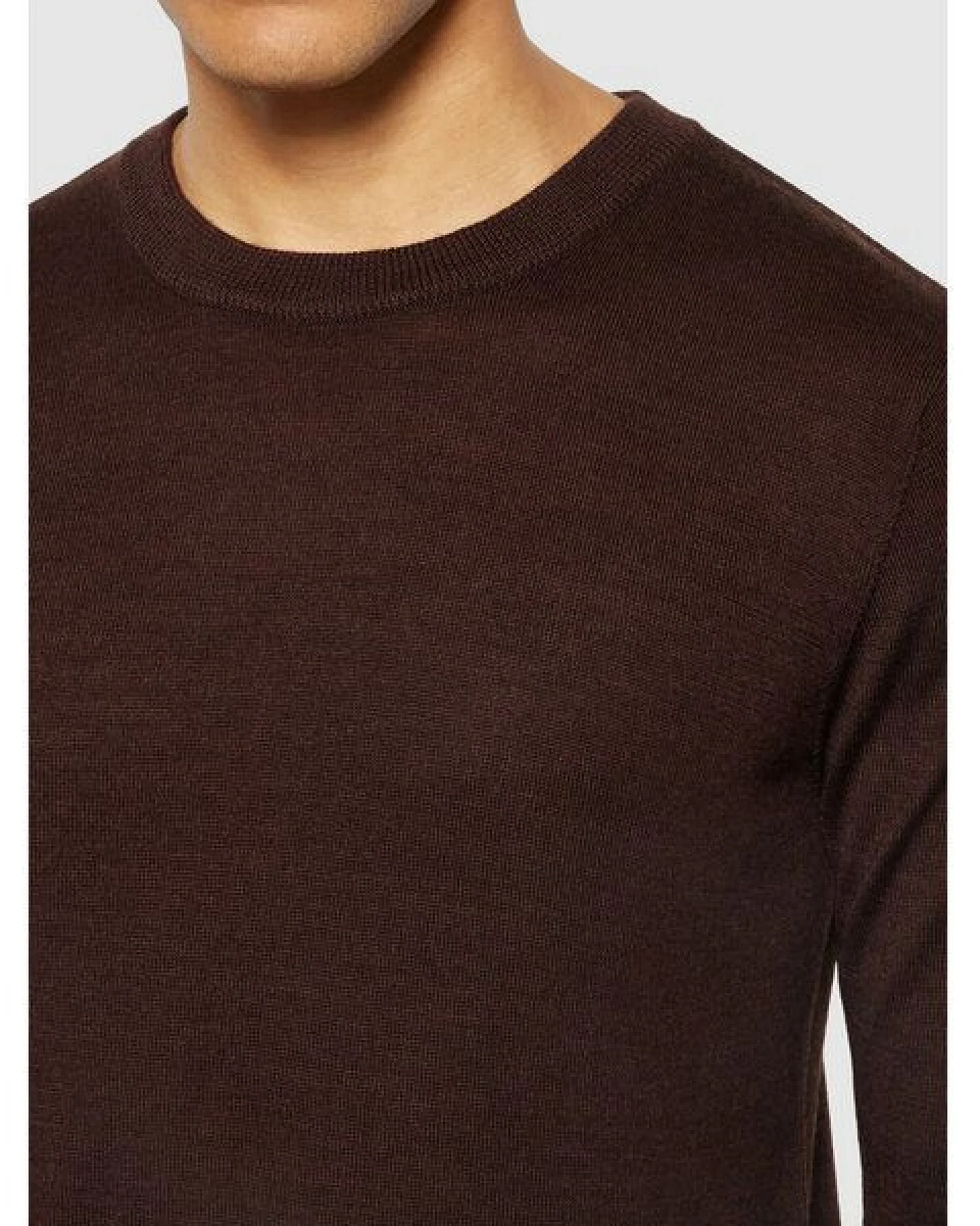 KnowledgeCotton Apparel Regular merino knit crew neck - aus Merino-Wolle – Ansicht 4