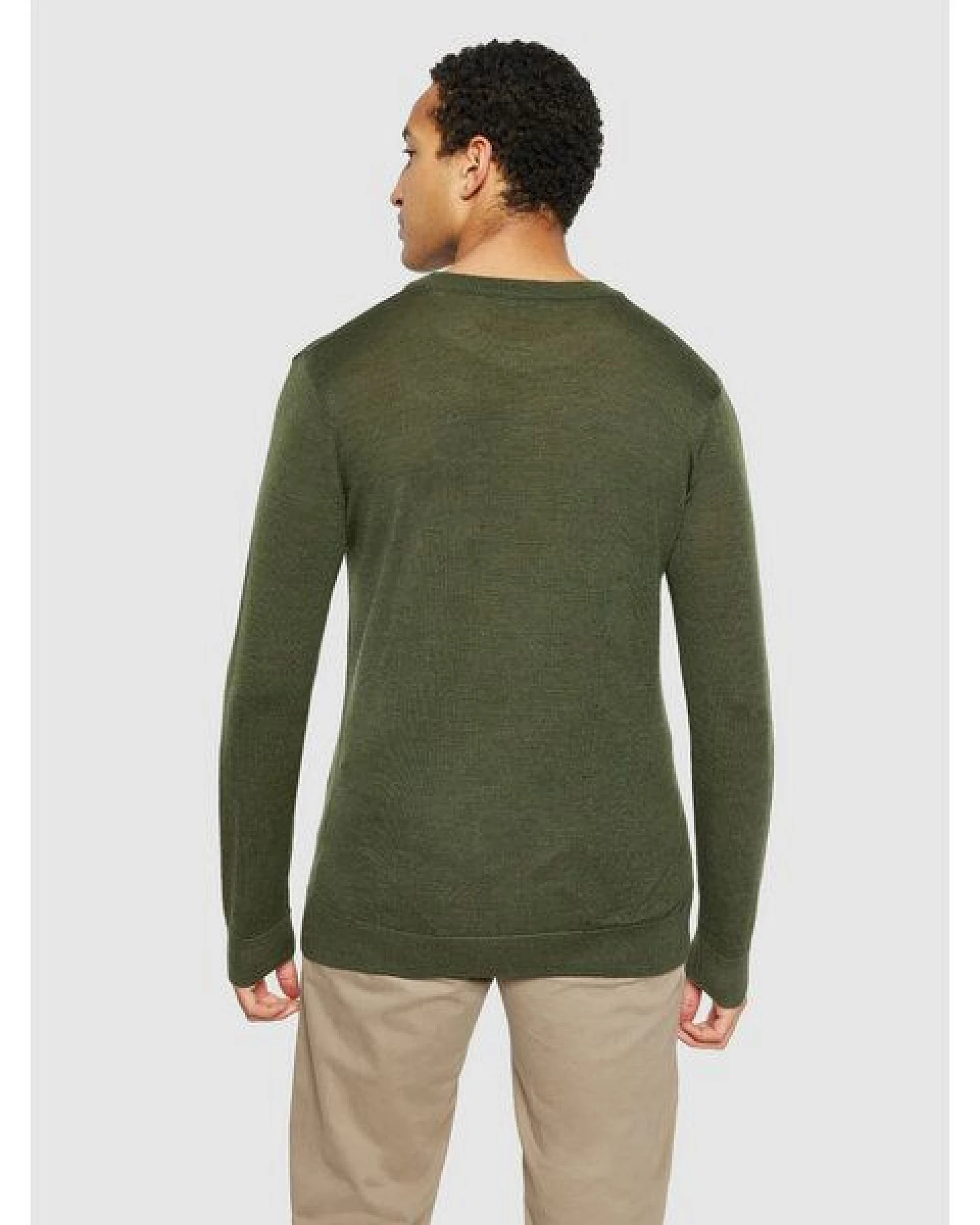 KnowledgeCotton Apparel Regular merino knit crew neck - aus Merino-Wolle – Ansicht 2