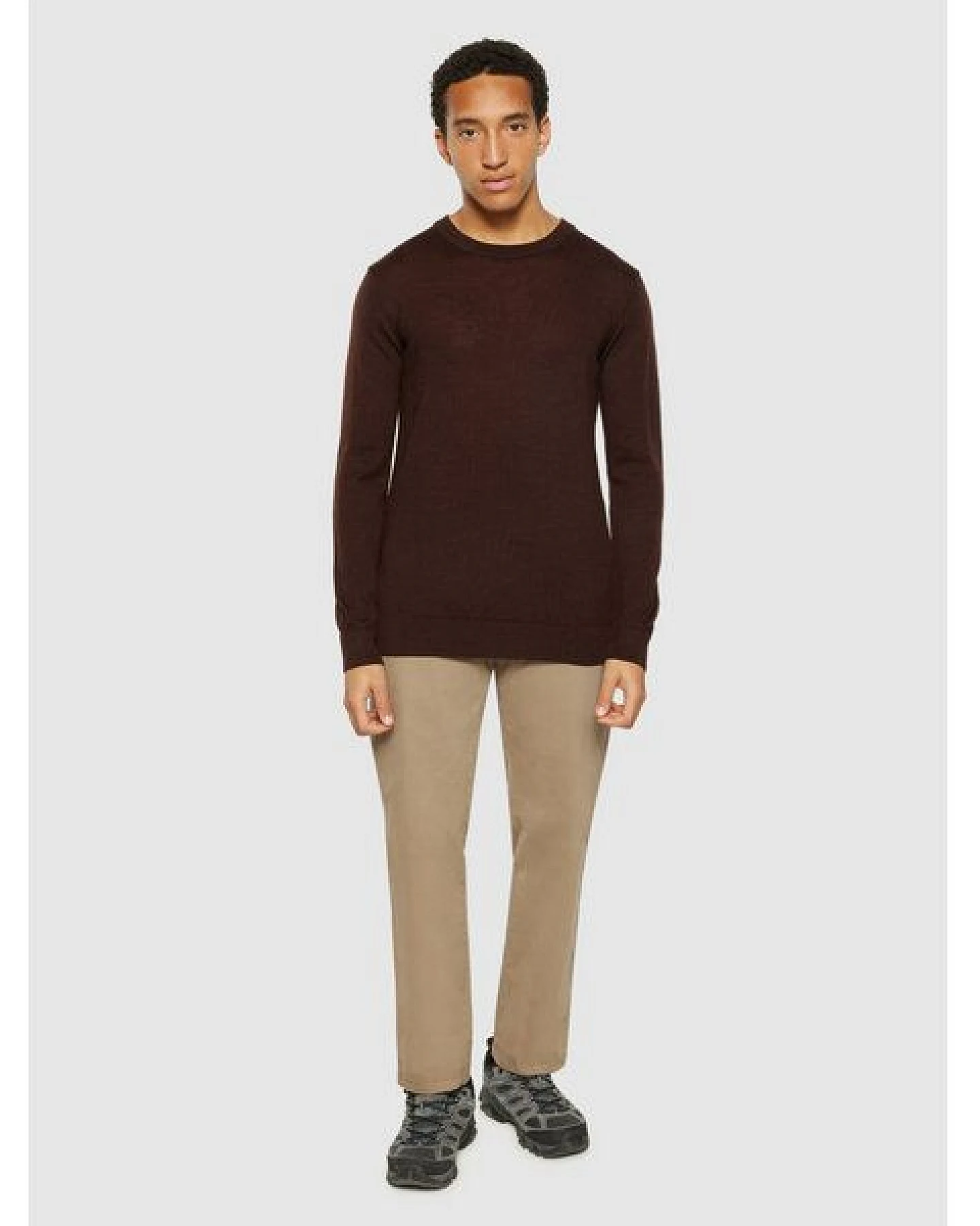 KnowledgeCotton Apparel Regular merino knit crew neck - aus Merino-Wolle – Ansicht 3