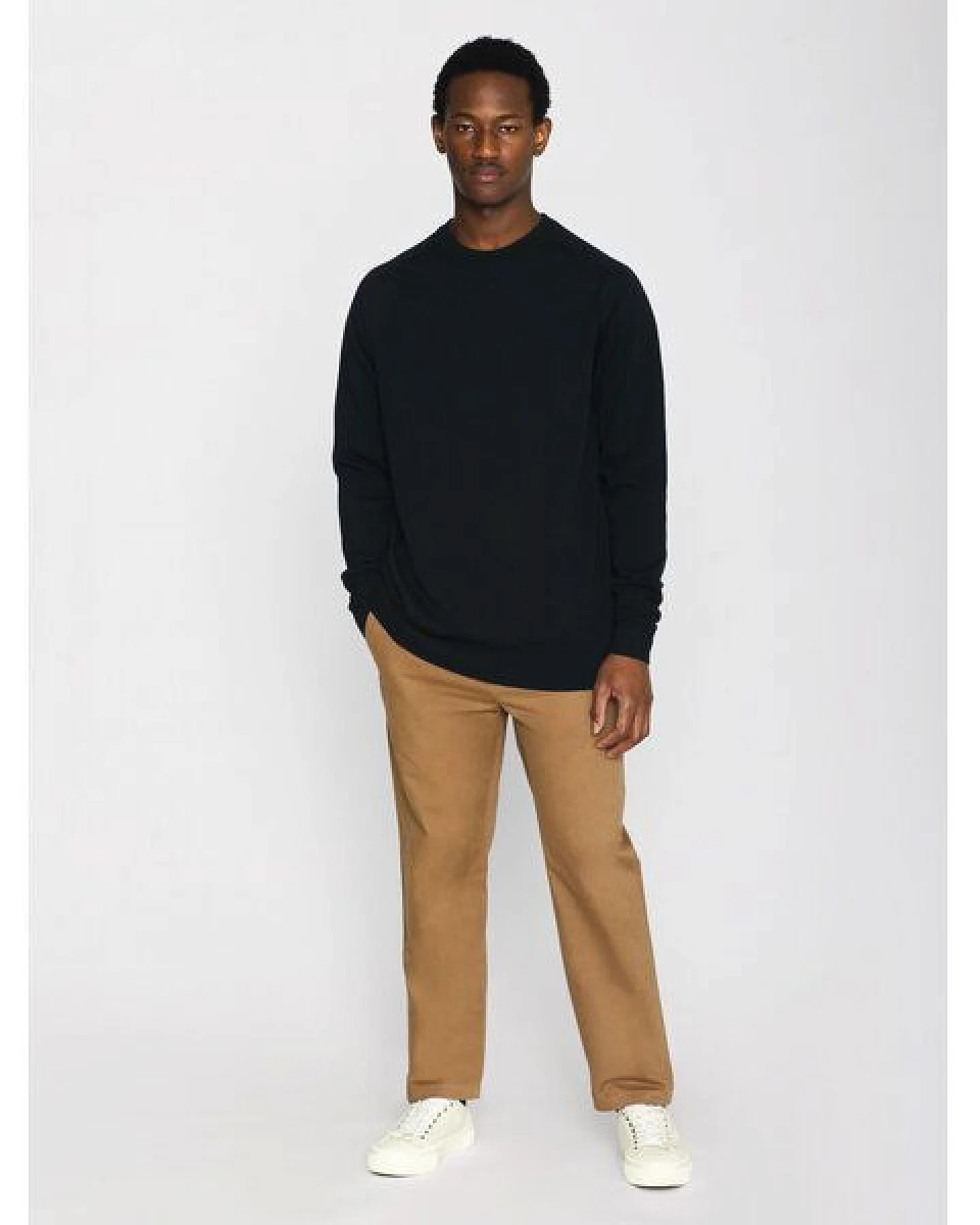 KnowledgeCotton Apparel Regular merino knit crew neck - aus Merino-Wolle – Ansicht 3