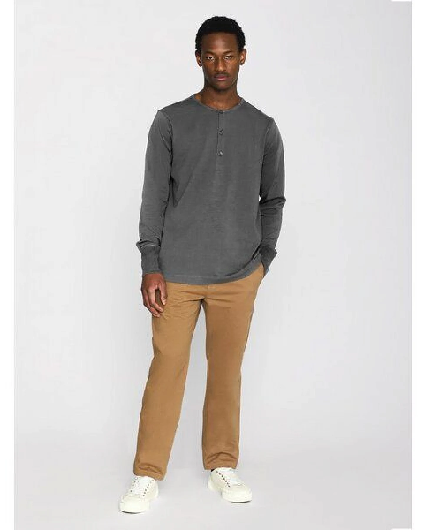 KnowledgeCotton Apparel Sweatshirt - BO long sleeve henley - aus Bio-Baumwolle – Ansicht 3