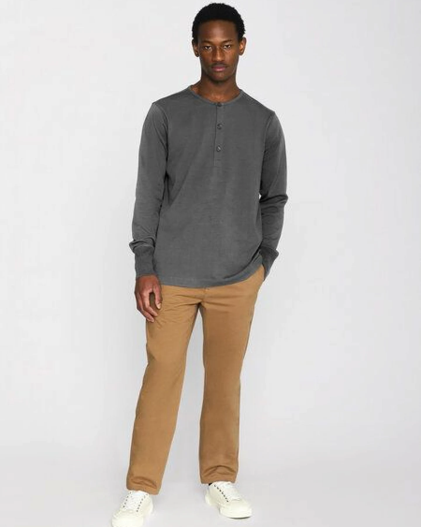 KnowledgeCotton Apparel Sweatshirt - BO long sleeve henley - aus Bio-Baumwolle – Ansicht 3