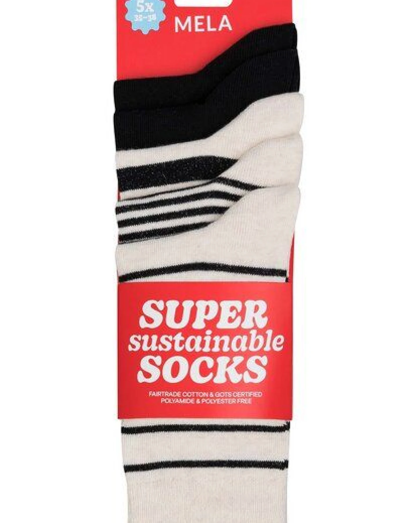 MELA Basic Socken 5 Paare aus 100% Bio-Baumwolle – Ansicht 3
