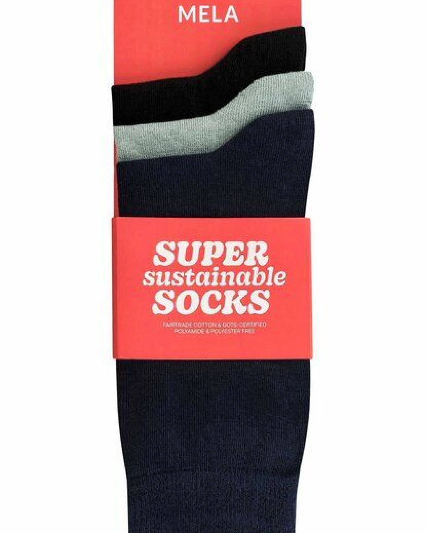 MELA Basic Socken 3 Paare aus 100% Bio-Baumwolle – Ansicht 2