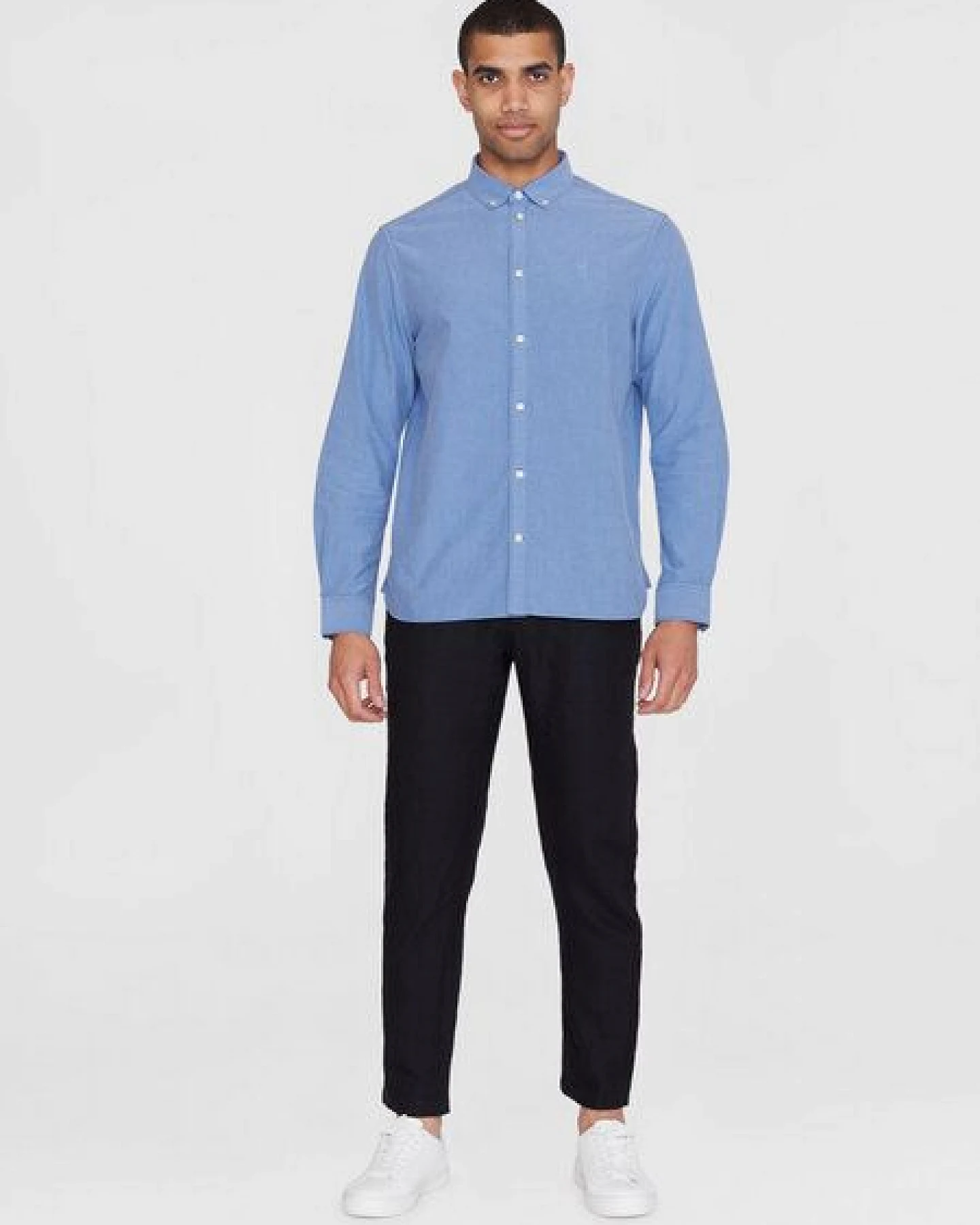 KnowledgeCotton Apparel Oxford Hemd - HARALD small owl oxford regular fit shirt - aus Bio-Baumwolle – Ansicht 2