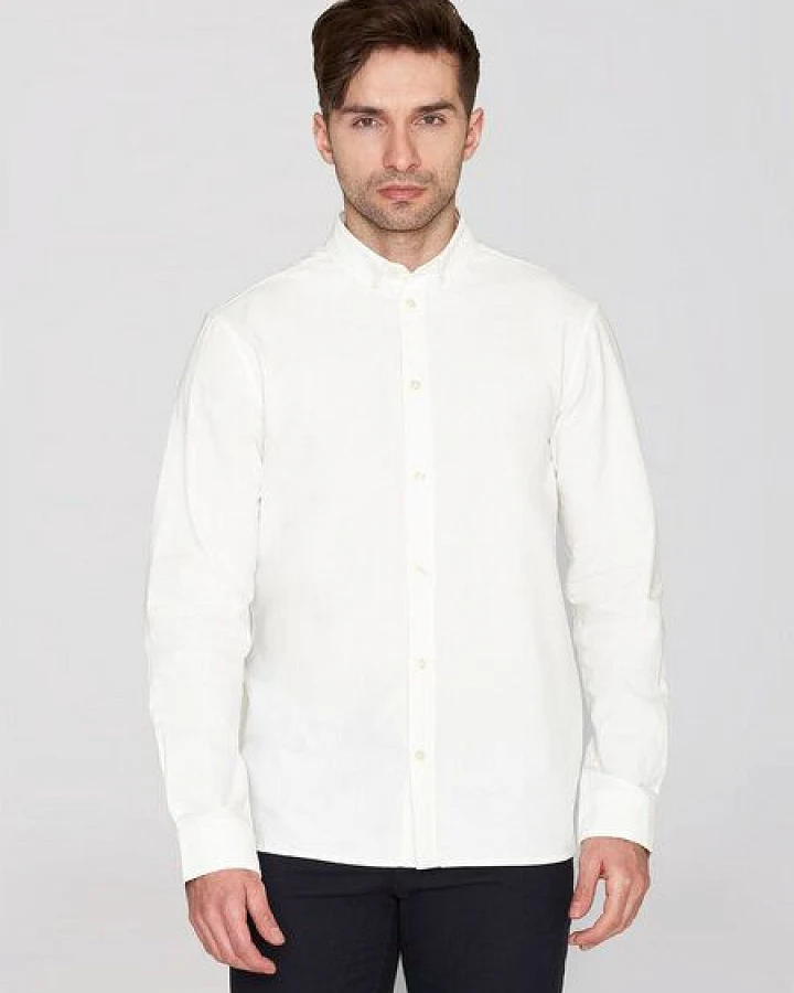 KnowledgeCotton Apparel Oxford Hemd - HARALD small owl oxford regular fit shirt - aus Bio-Baumwolle