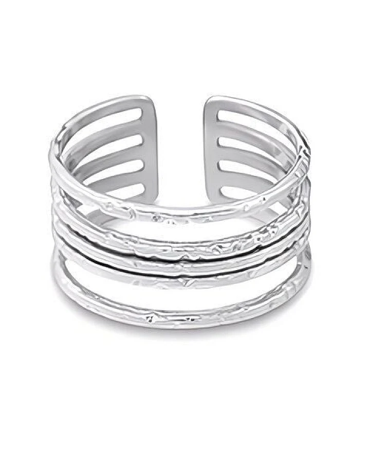 Größenverstellbarer BOHO Layering Ring ca. Ø 17 - 20mm von Elektropulli