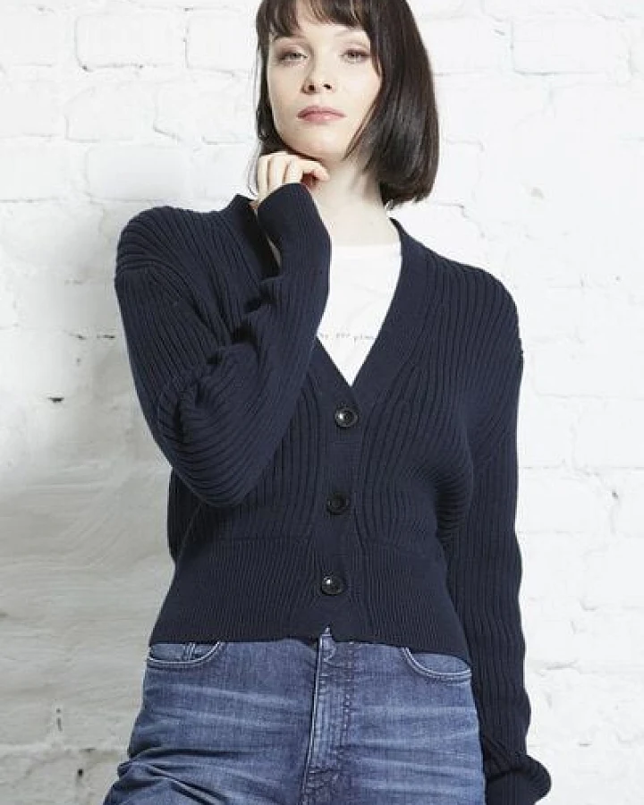 Wunderwerk Rib cardigan cropped