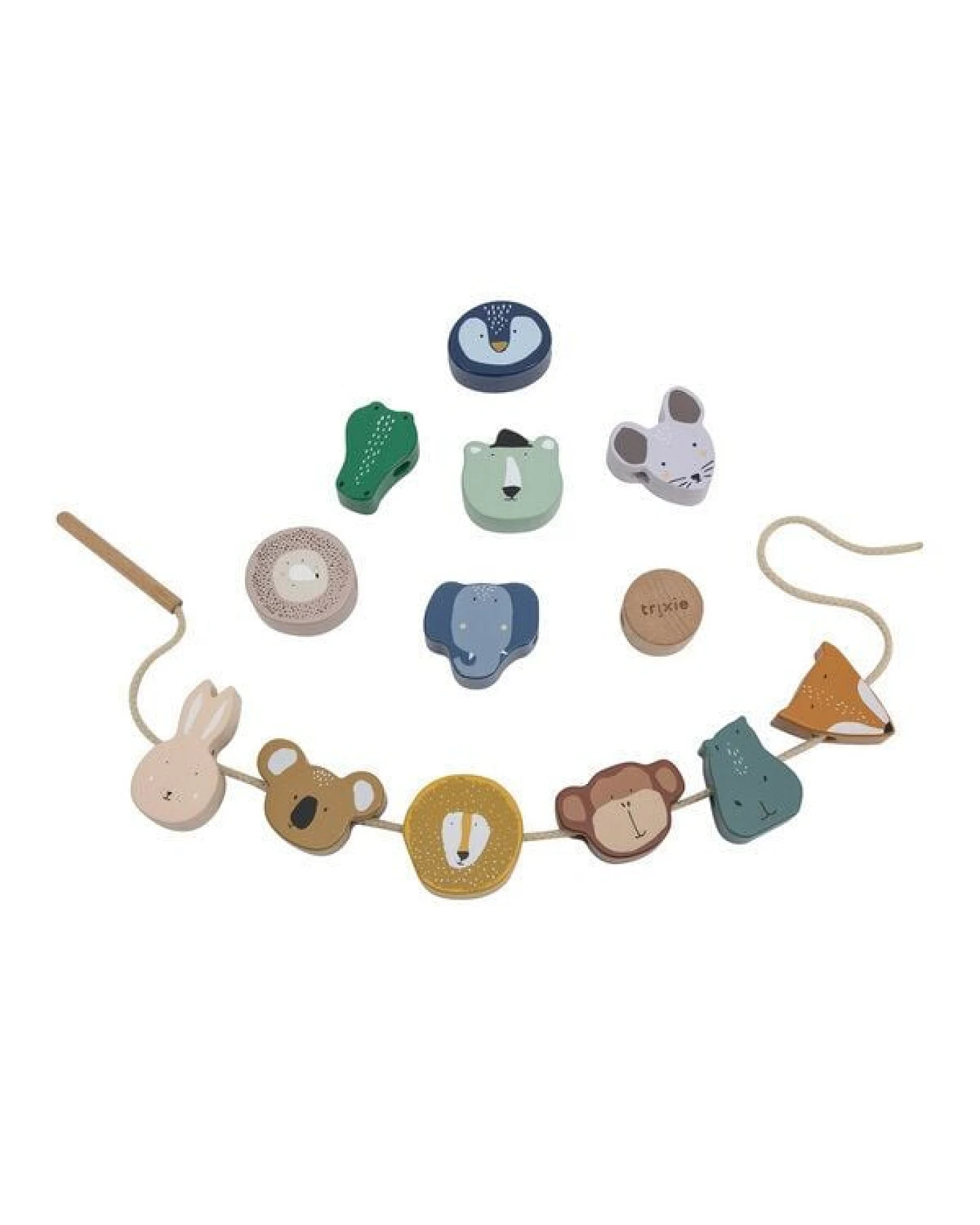 Trixie – WOODEN ANIMAL LACING BEADS - Fädelspiel aus Holz mit Tierfiguren – Ansicht 2