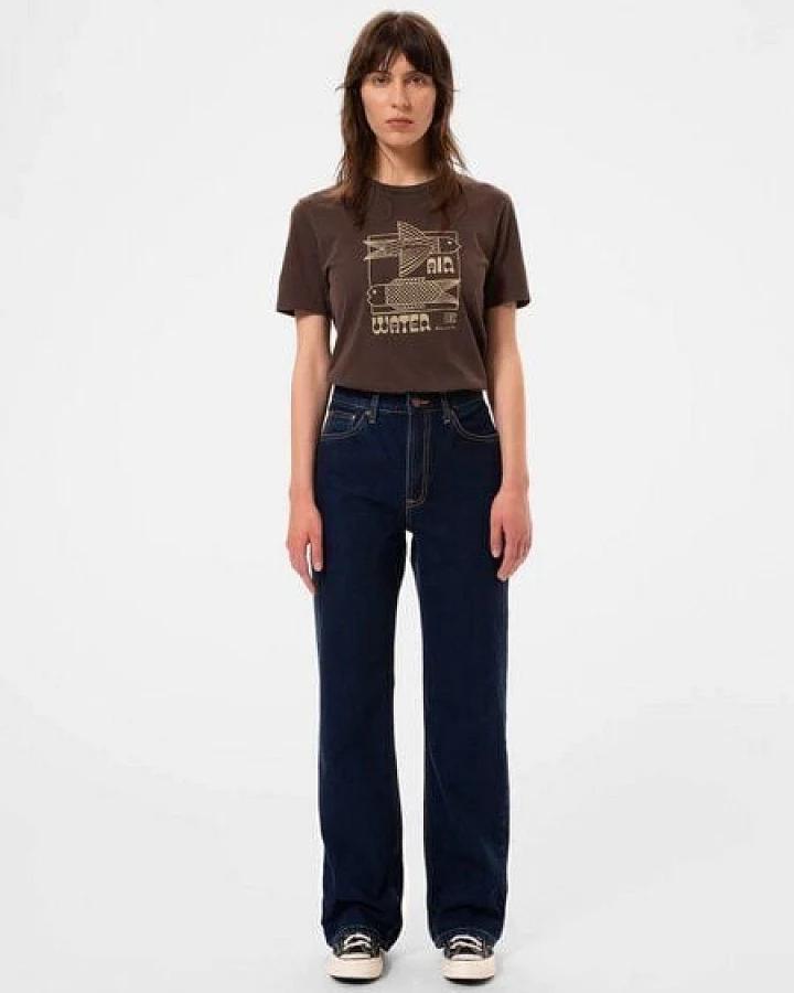 Produktseite: Nudie Jeans Wide Leg Jeans Clean Eileen - Indigo Dipped