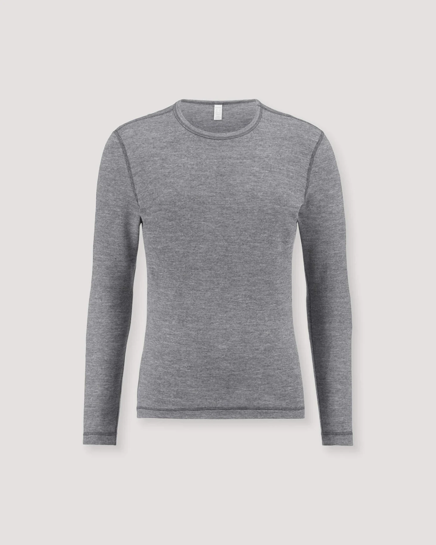 hessnatur Herren Longsleeve PURE FUNCTION mit Bio-Merinowolle und Seide - grau - Größe 8 = XXL – Ansicht 3