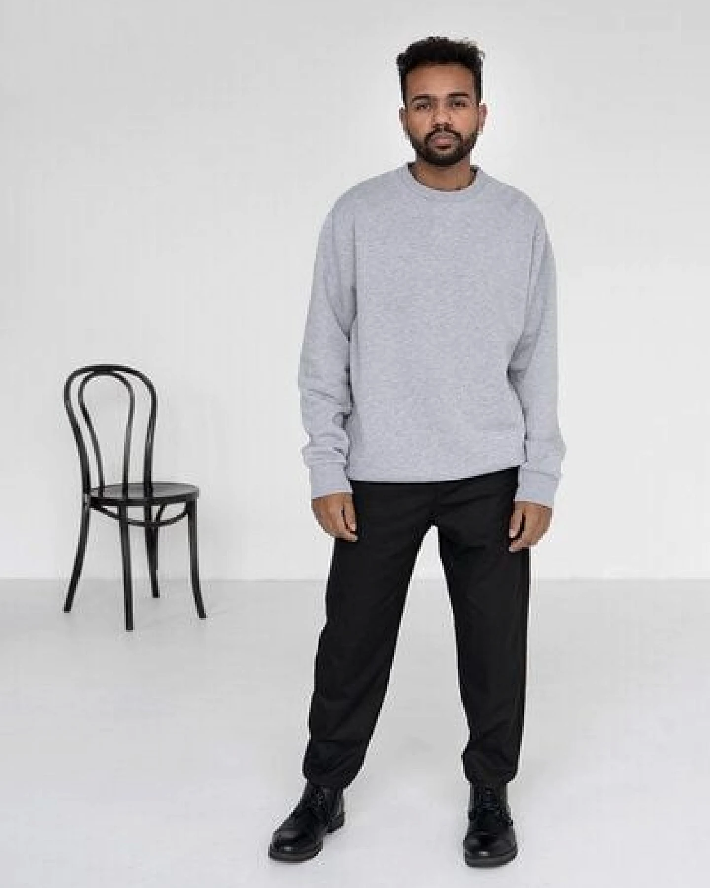 Kultgut Veganer Sweatpullover mit Recycling-Anteil / Meliert – Ansicht 3