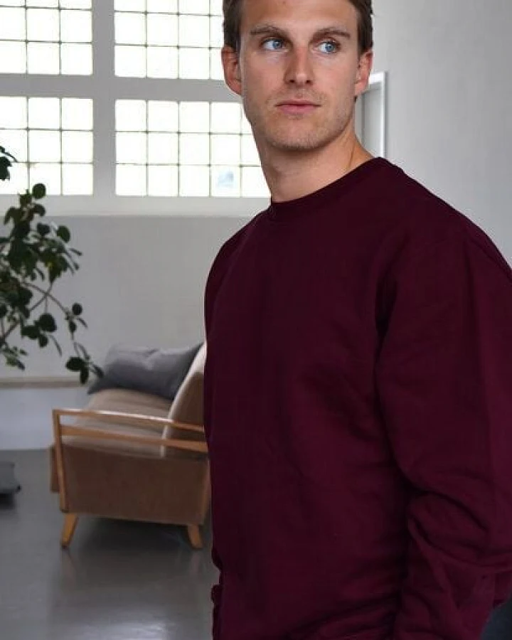 Kultgut Pro Planet Biobaumwolle & Upcycling - Supersoft Sweatshirt - Pullover /Weinrot
