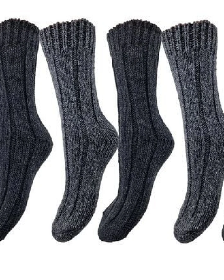 Bruno Barella Norweger Strick-Socken mit extra dicker Schafwolle im 6er Pack