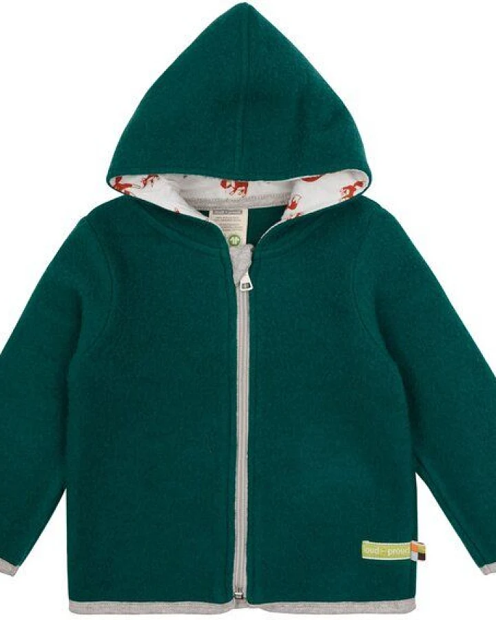 loud + proud Baby & Kinder Jacke Wollfleece, GOTS-zertifiziert