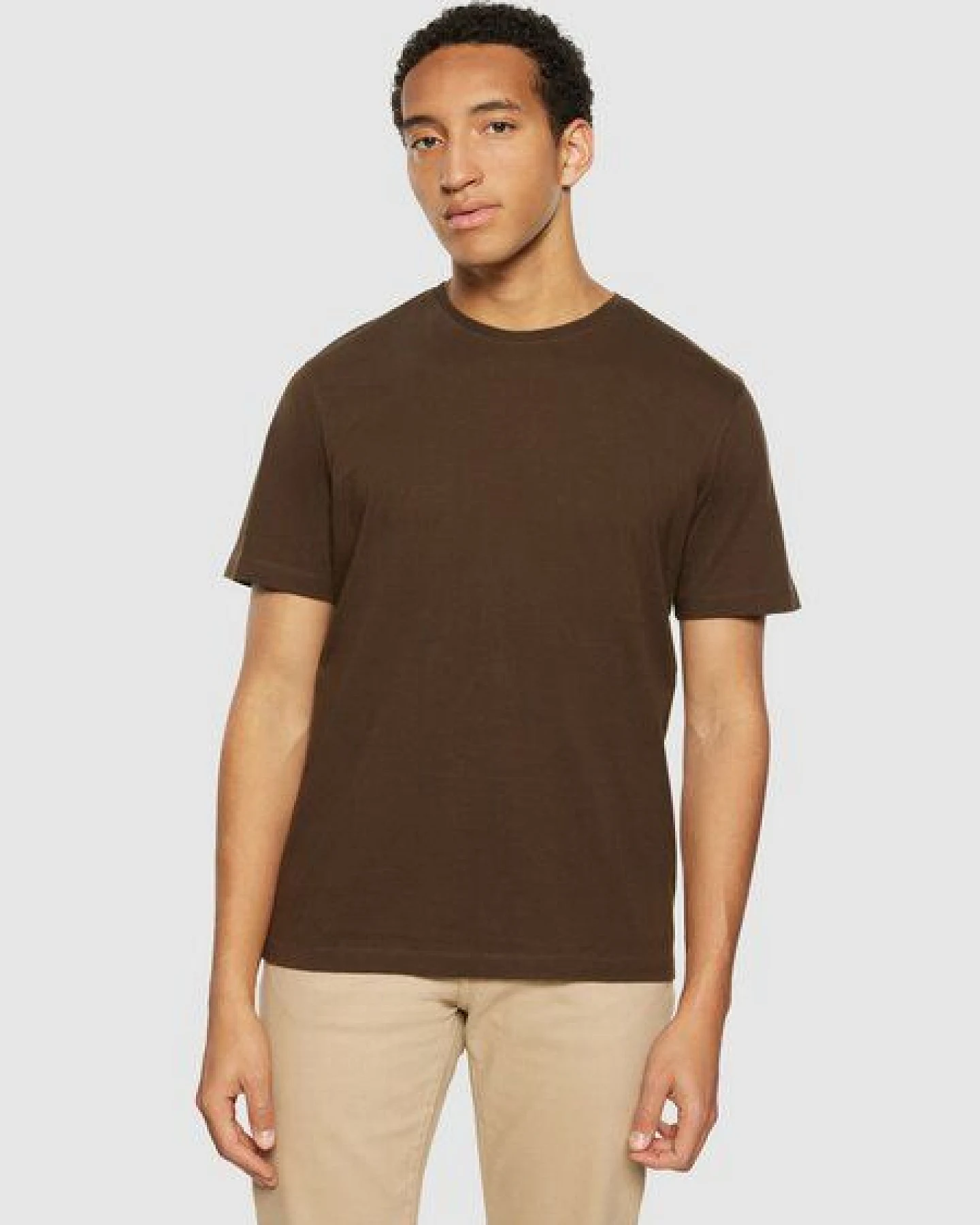KnowledgeCotton Apparel Herren Basic Tee "AGNAR" - GOTS/Vegan – Ansicht 2