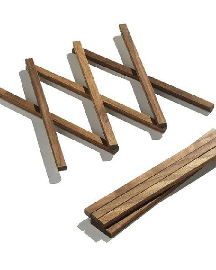 Untersetzer S, Nussbaumholz von side by side