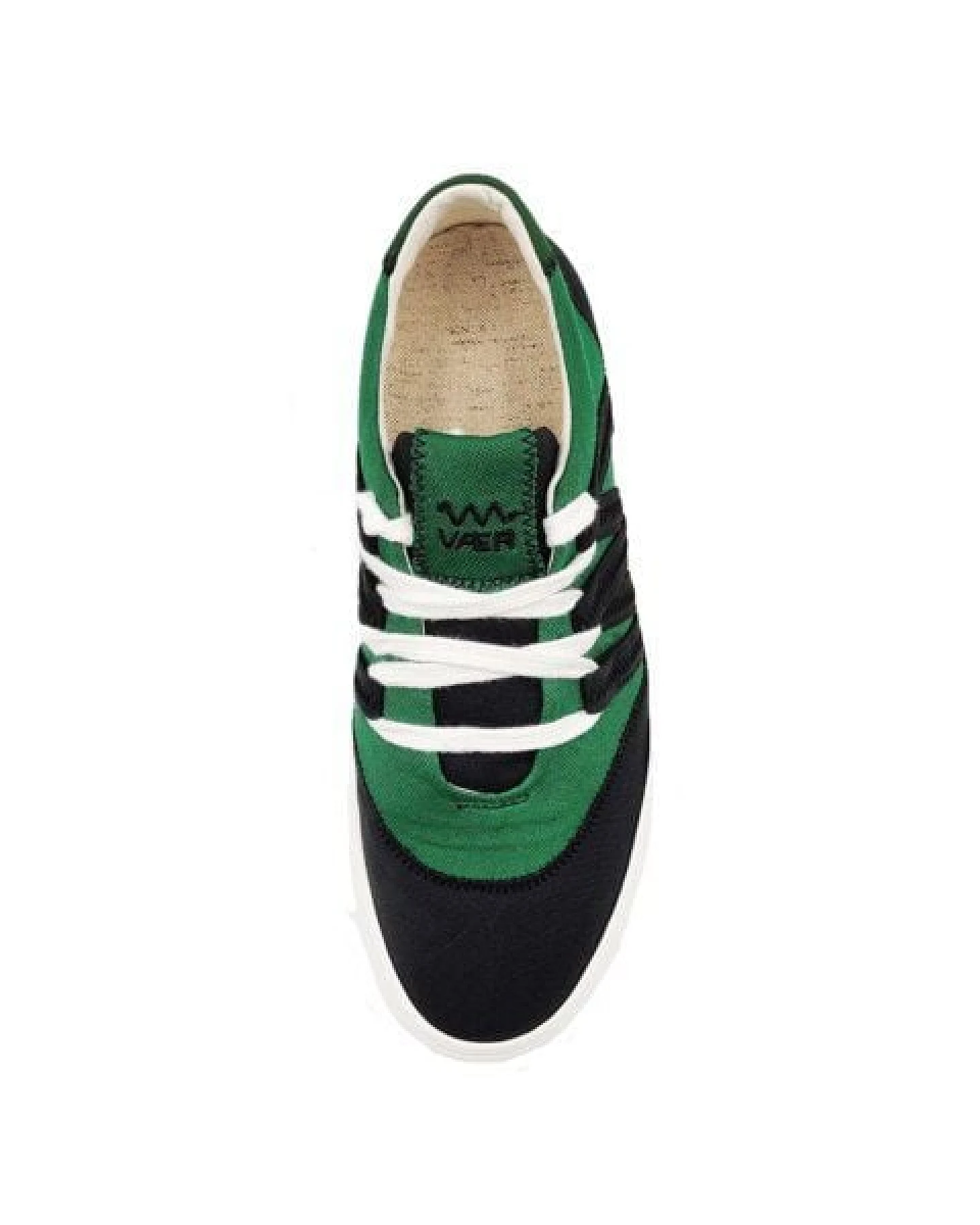 VAER LIMITIERT Nachhaltiger Sneaker: Recycled / Upcycled / Zirkulär / Vegan - Green White Phoenix – Ansicht 3