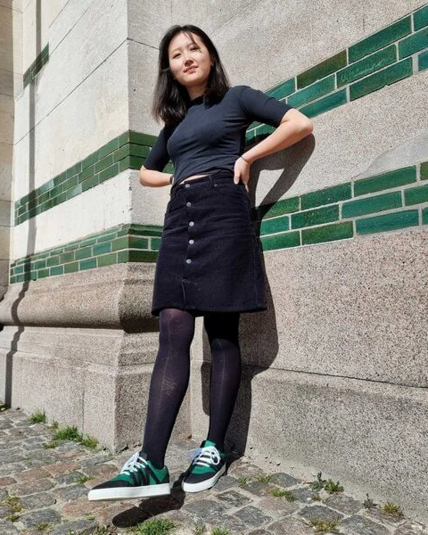 VAER LIMITIERT Nachhaltiger Sneaker: Recycled / Upcycled / Zirkulär / Vegan - Green White Phoenix – Ansicht 4