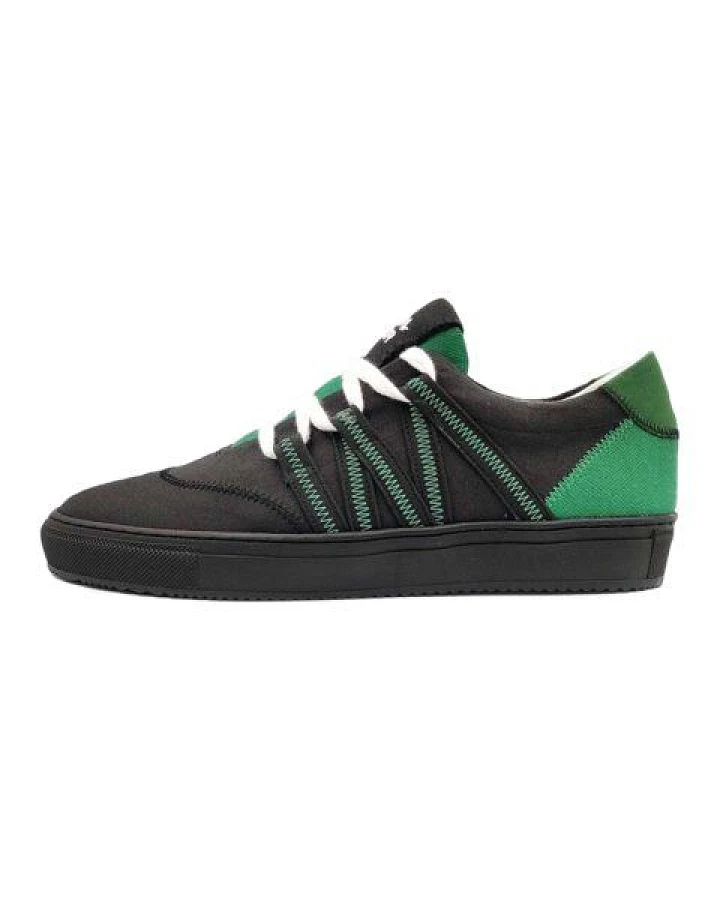 VAER LIMITIERT Nachhaltiger Sneaker: Recycled / Upcycled / Zirkulär / Vegan - Green Black Phoenix