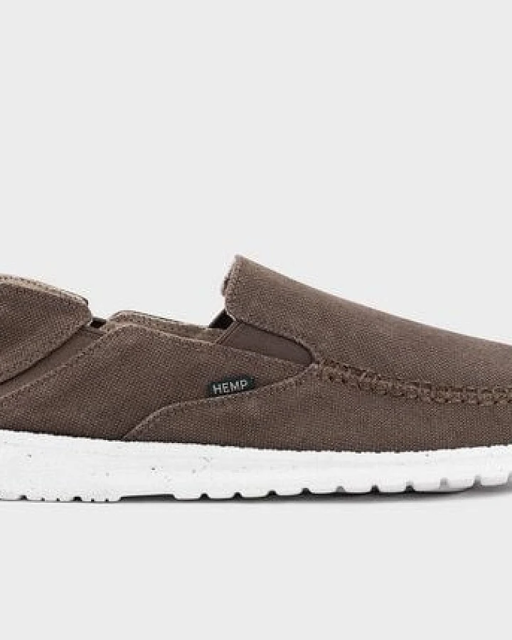 8000Kicks SunSlide Hanf-Slipper in Dunkelbraun