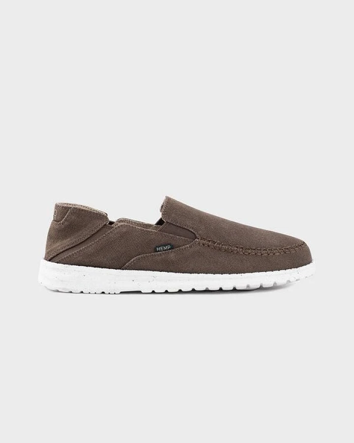8000Kicks SunSlide Hanf-Slipper in Dunkelbraun
