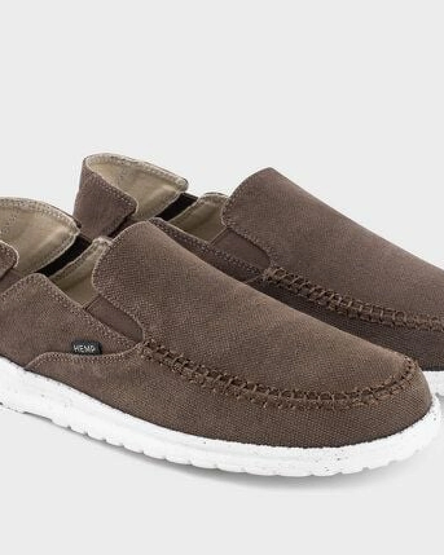 8000Kicks SunSlide Hanf-Slipper in Dunkelbraun – Ansicht 2
