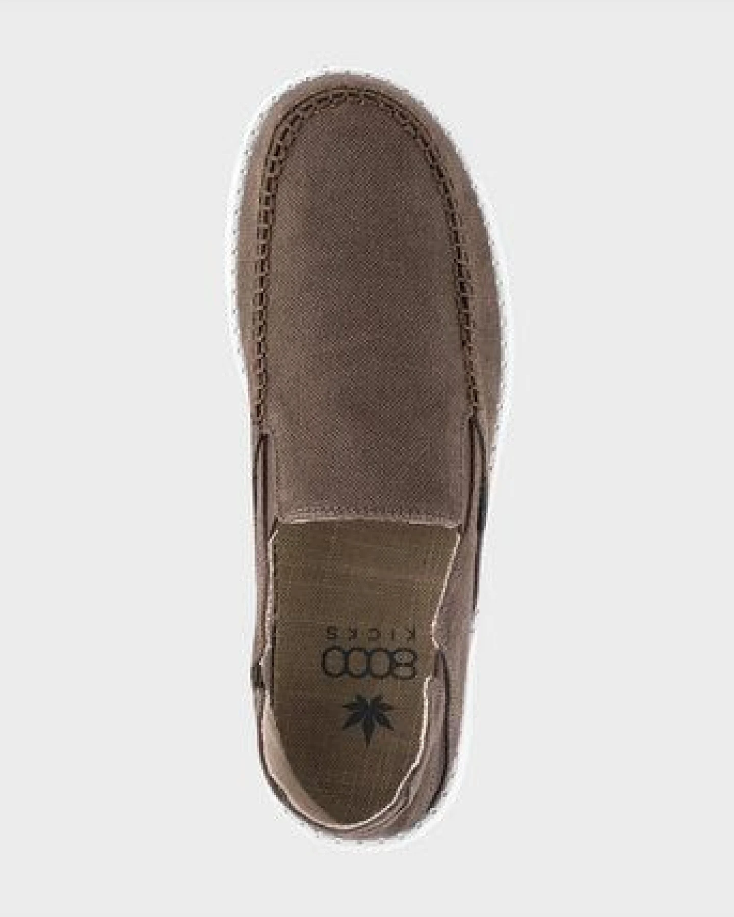 8000Kicks SunSlide Hanf-Slipper in Dunkelbraun – Ansicht 3