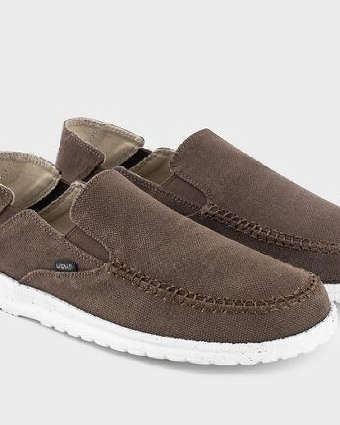 8000Kicks SunSlide Hanf-Slipper in Dunkelbraun – Ansicht 2