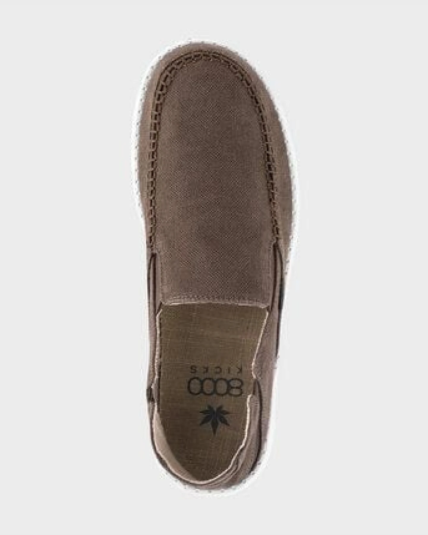 8000Kicks SunSlide Hanf-Slipper in Dunkelbraun – Ansicht 3