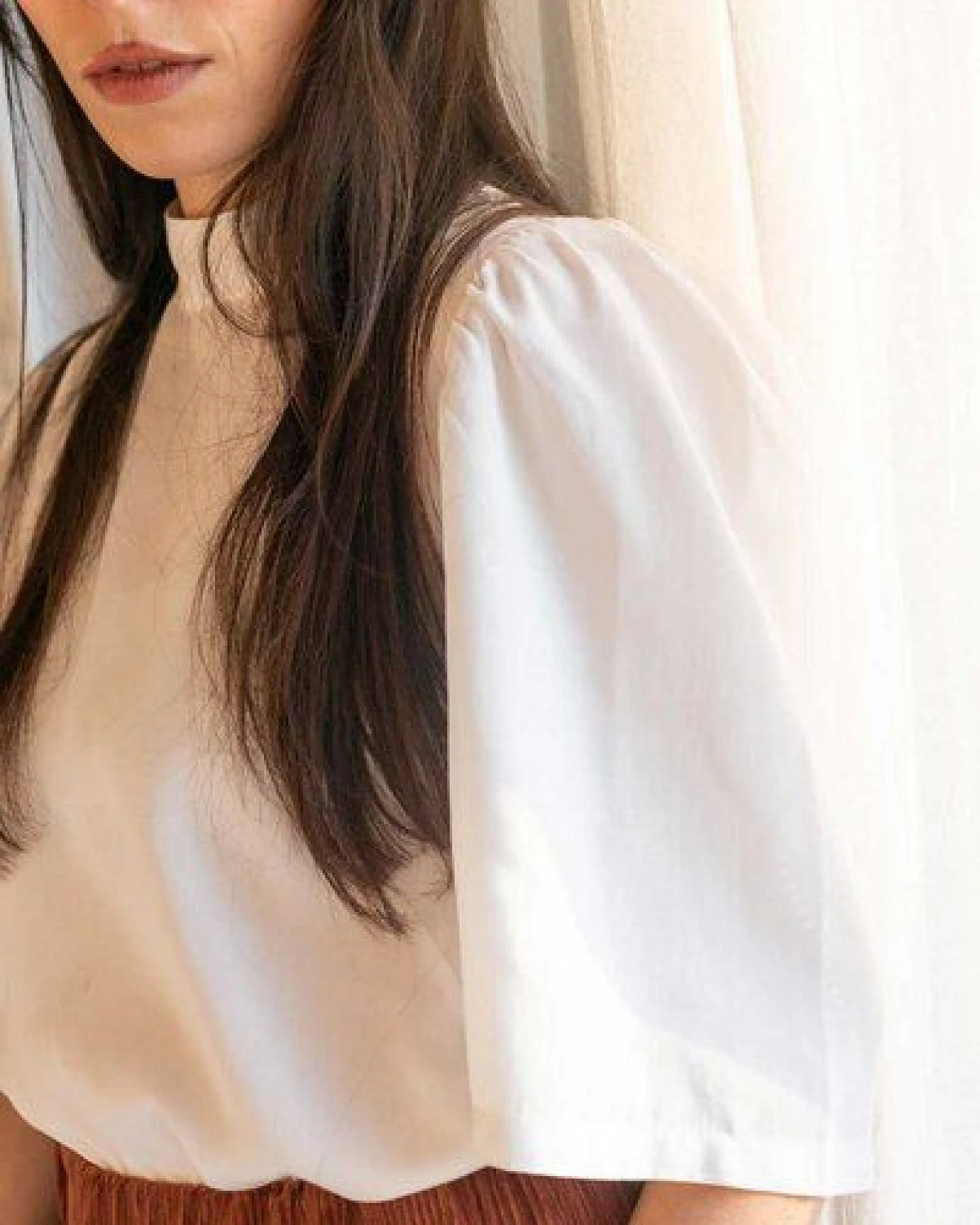 WiDDA berlin OLIVIA weiße Bluse mit Puffärmeln aus TENCEL® – Ansicht 3