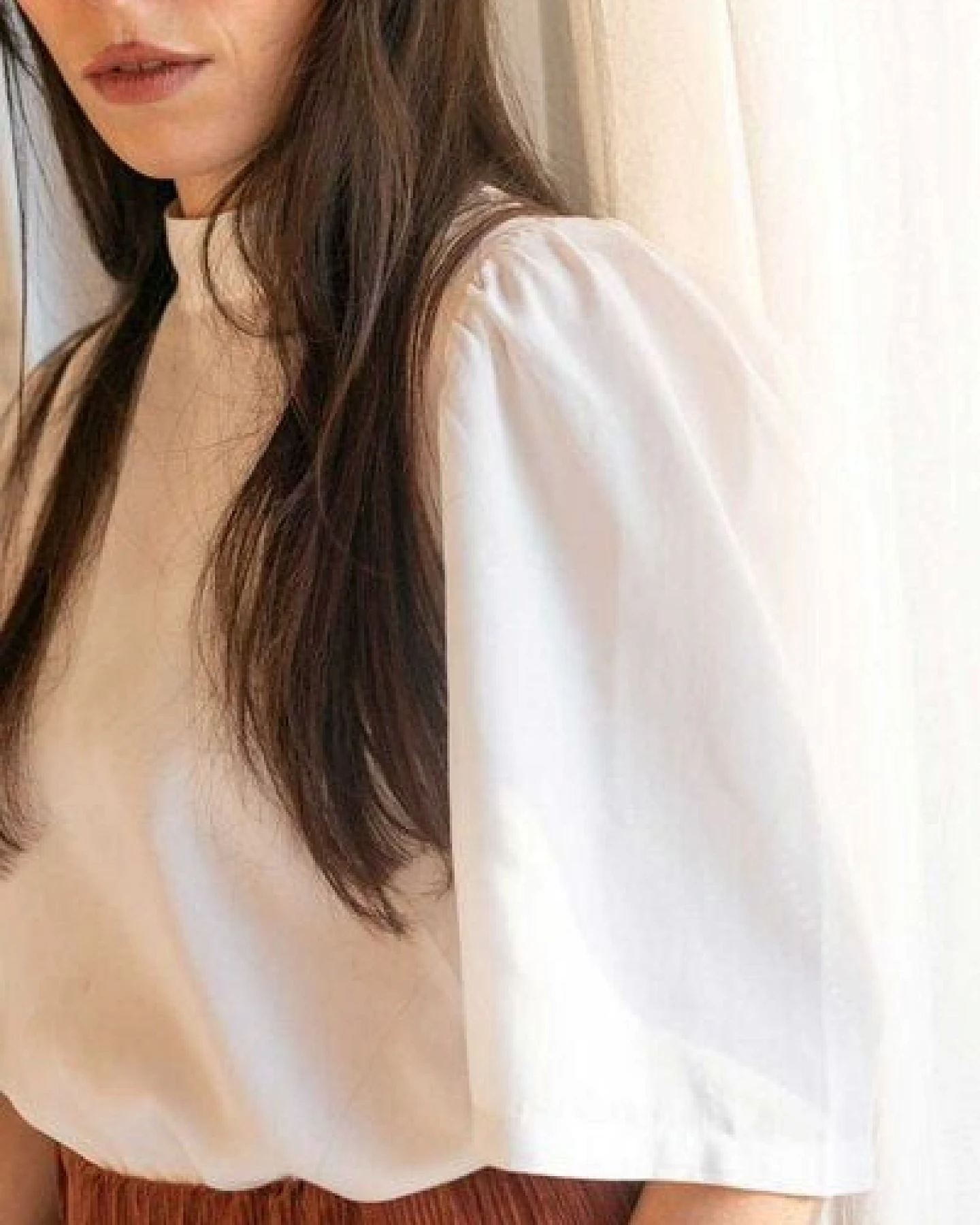 WiDDA berlin OLIVIA weiße Bluse mit Puffärmeln aus TENCEL® – Ansicht 3