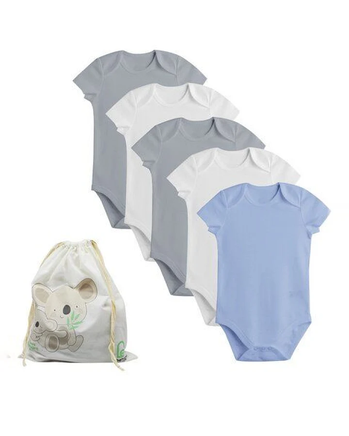 Biorganic 5er-Pack Baby Body Unisex Kurzarm, GOTS-zertifiziert