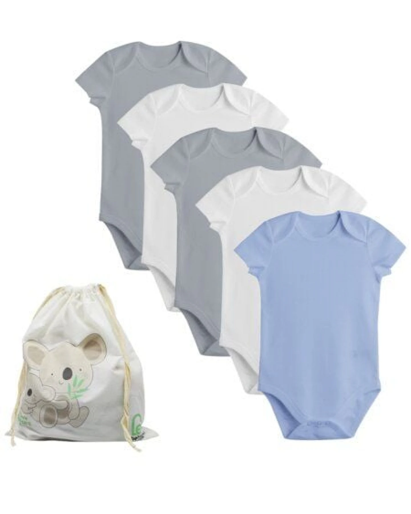 Biorganic 5er-Pack Baby Body Unisex Kurzarm, GOTS-zertifiziert – Ansicht 4