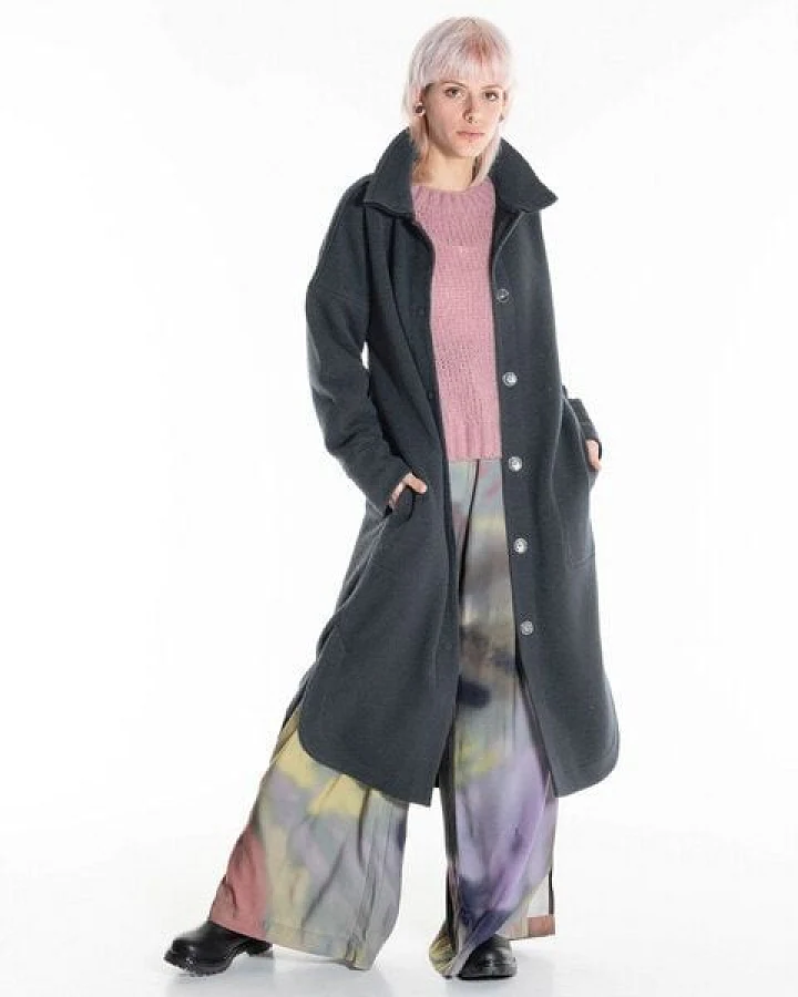 Alma & Lovis Edler Statement-Mantel aus reinem Bio-Woll-Walkstoff