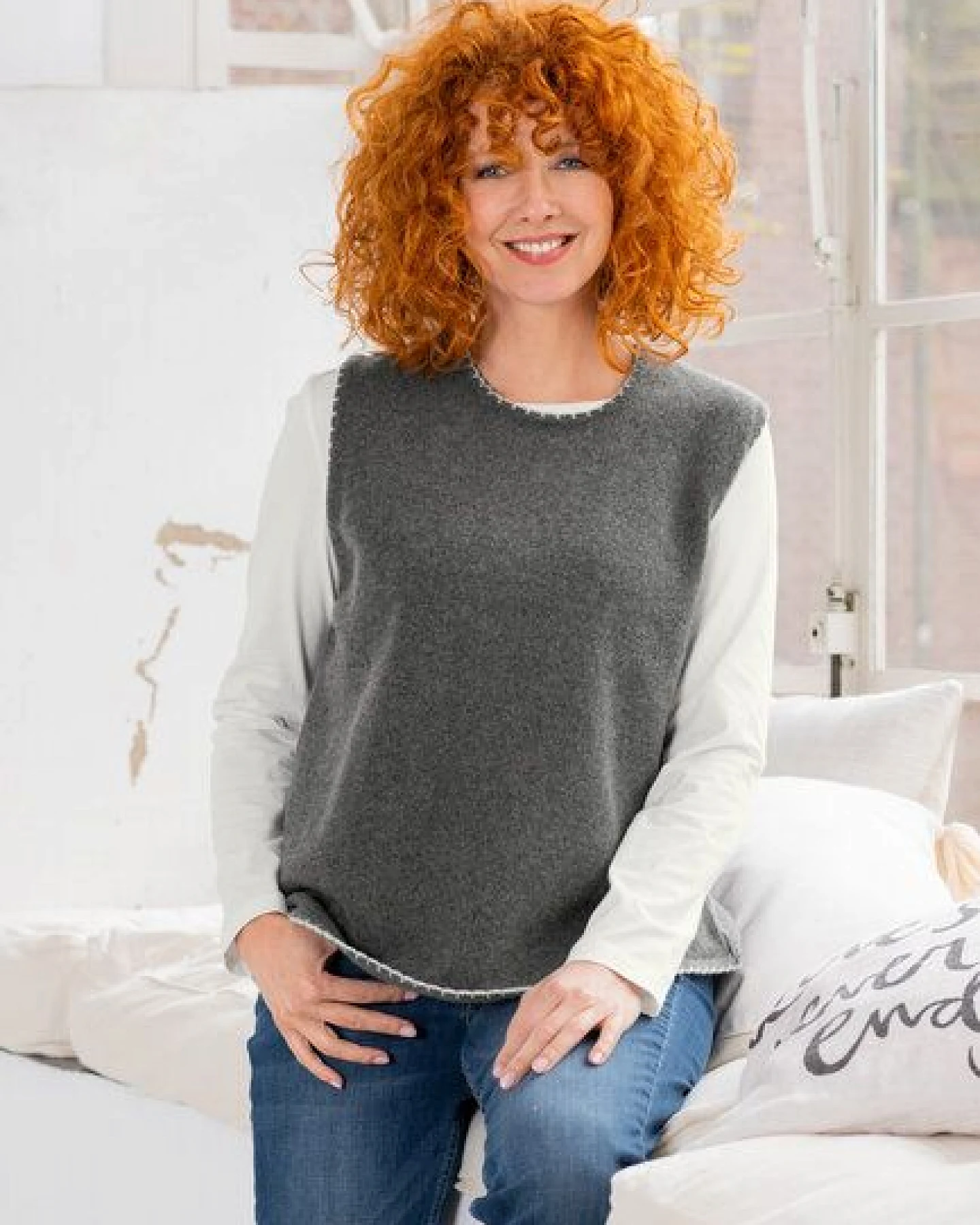 Heidekönigin Langarmshirt Uni Basic GOTS – Ansicht 3