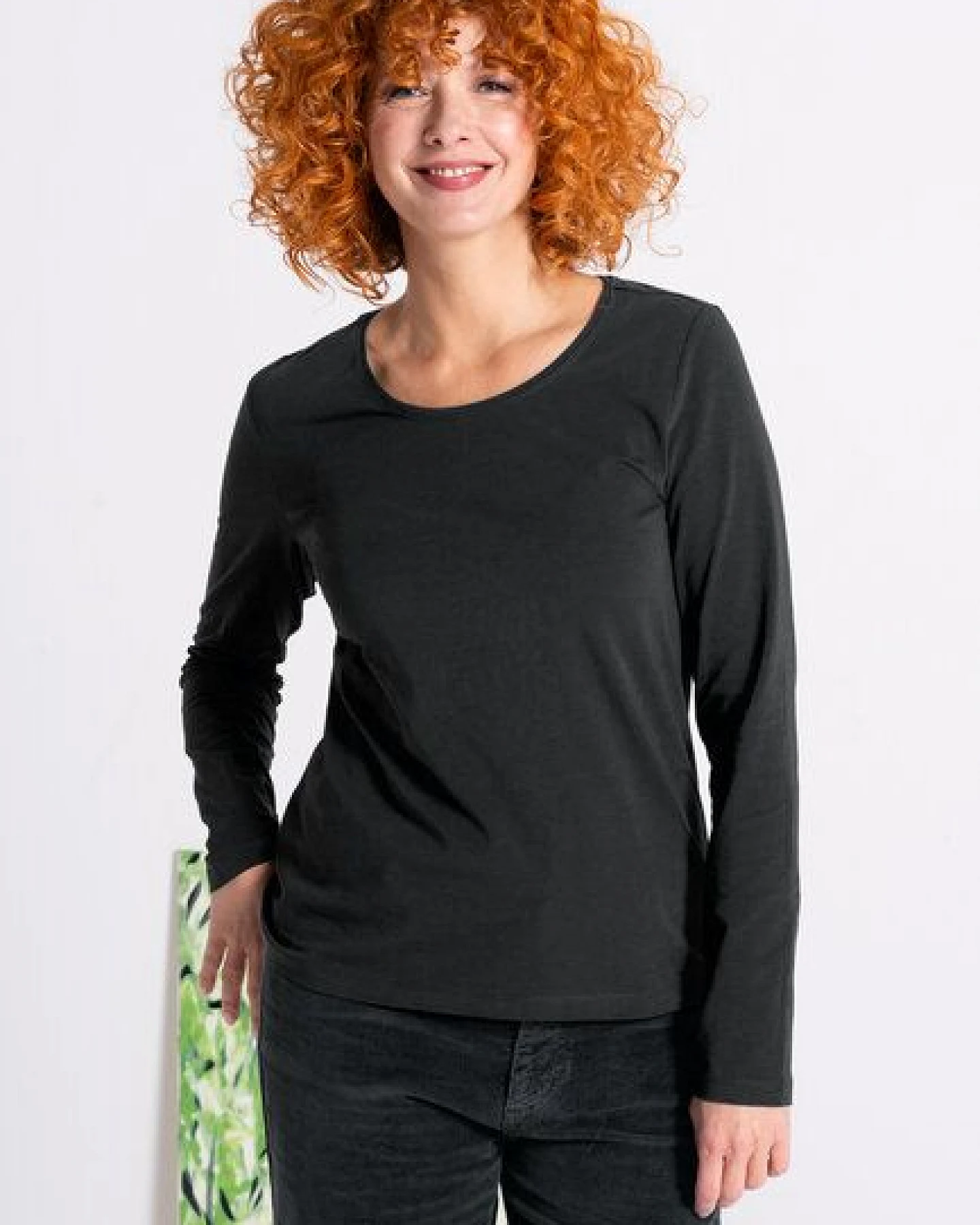 Heidekönigin Langarmshirt Uni Basic GOTS – Ansicht 3